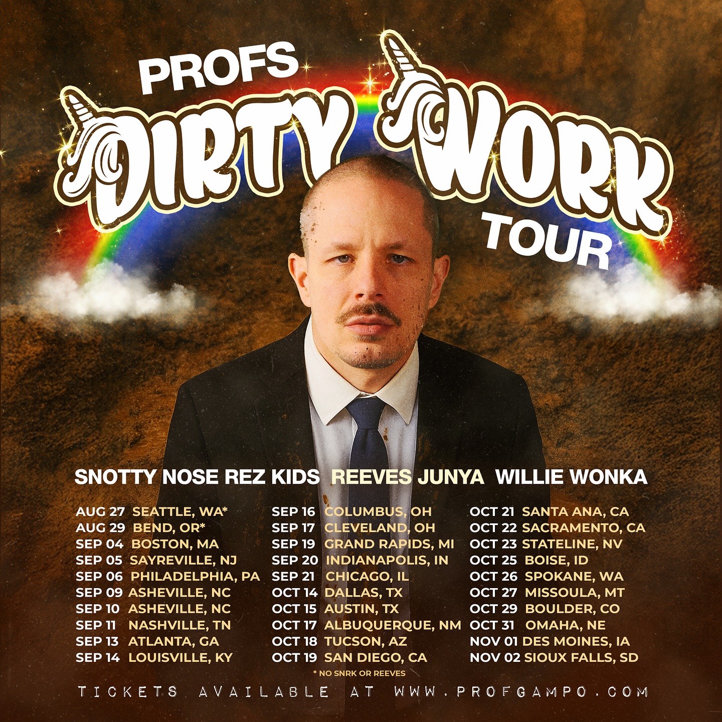 Reeves Junya Dirty Work Tour Poster 2025